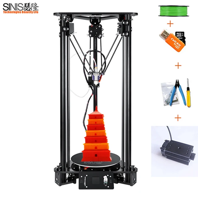 Cheap Laser Engraving Lcd Screen 3D Printer DIY Kit For Kossel Linear Delta Large 3d Printing Easy Assemble EU US UK Plug 3d Printer