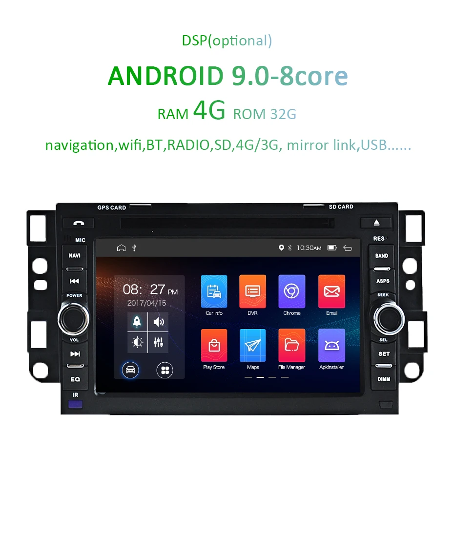 Sale DSP Android 9.0 Car DVD Player For Chevrolet Captiva Aveo Epica Spark Optra Tosca Kalos Matiz Lova GPS Radio Navigation Screen 3