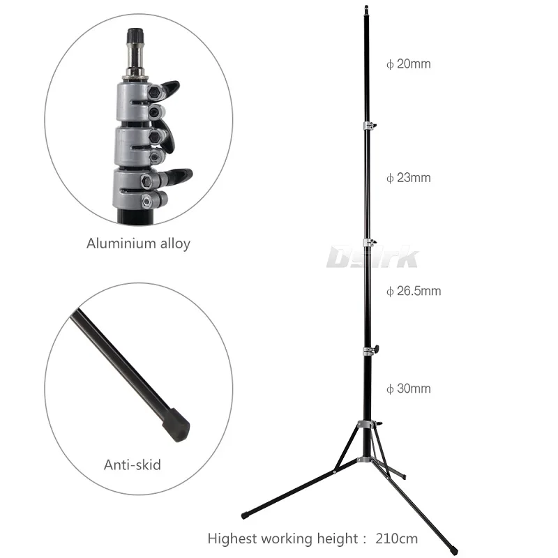 2 м Штатив для фотосъемки Мини Портативный штатив фотостудия видео Кронштейн зонт для софтбокса Поддержка Держатель для вспышка-кольцо лампа