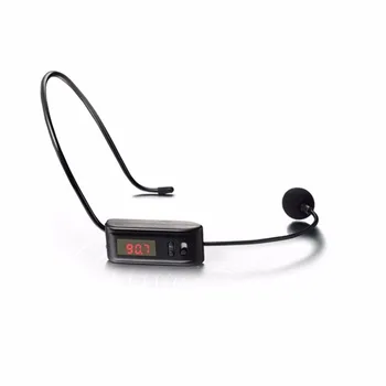 

Hands-free Wireless Microphone Adjustable Volume FM Condenser Megaphone Radio Mic For Tour Guide Teacher Speaker Host