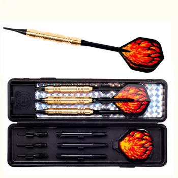 

3 PCS/LOT High Quality 18 Grams Red Fire Soft Tip Darts Iron Gold Darts Professional Darts SET Safety Indoor Game Best Gift