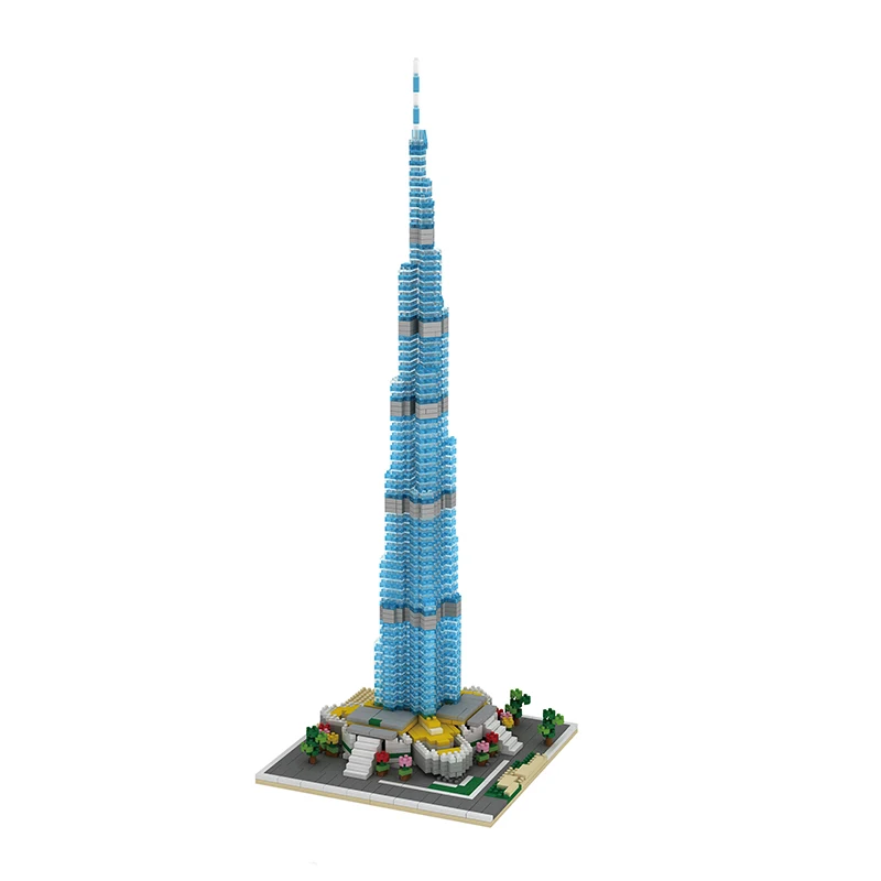 

Building Block High Tower Model Children Compatible Toy Brick Plastic Famous Larger Assembly Toy Building Blocks