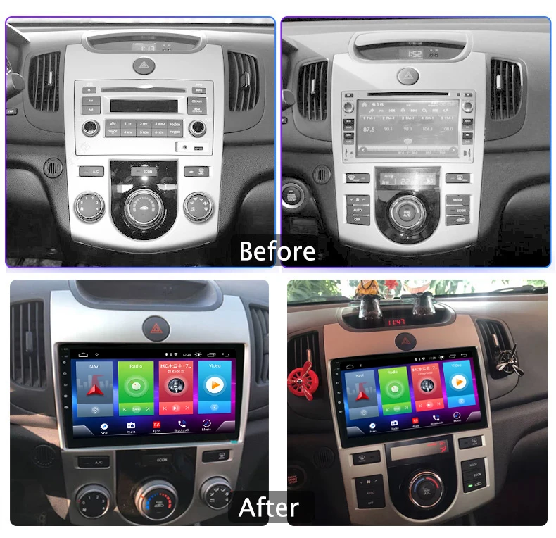 

Car Android 8.1 Multimedia Player for KIA Forte 2009 2017 GPS Navigation Device AUX USB bluetooth steering wheel control support
