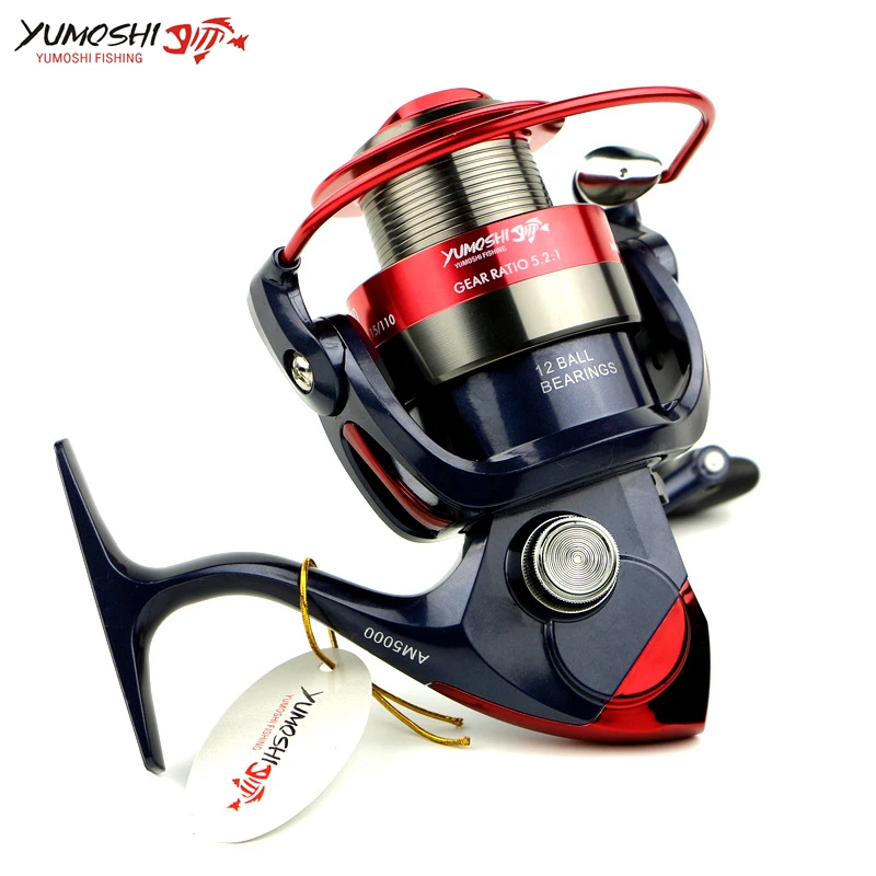 Fiação de Pesca Lidar com 13 + 1bb Metal Spinning Reel Fishing 9000 Esquerda - Direita 4.1: 1 Alta Velocidade Qualidade Carretel 8000 3 Metal Spinning Reel Fishing 8000 9000 Esquerda