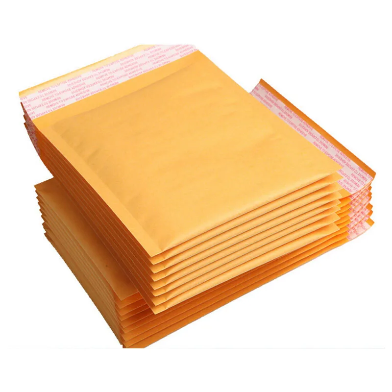 30pcs 23 sizes Wholesales Golden Kraft Bubble Mailers Bags/Yellow small