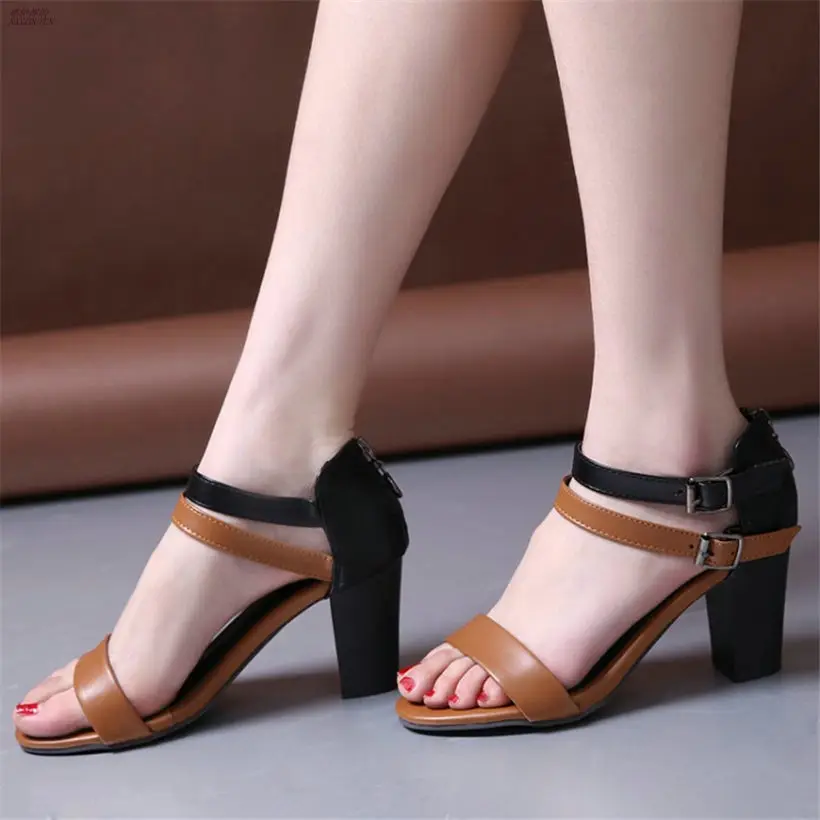 

NAYIDUYUN Party Shoes Women Ankle Cross Strap Chunky High Heel Roman Gladiator Sandals Open Toe Summer Wedding Pumps Shoes