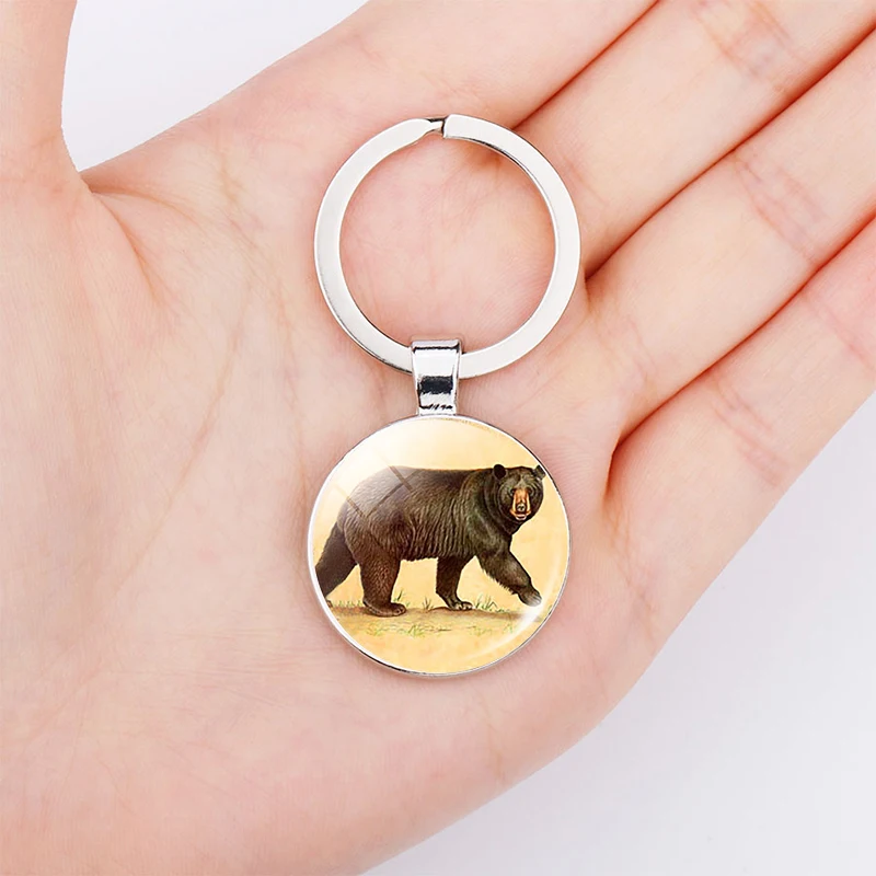 Black Bear Fashion Keychain Antique Style Animal Brown Bear Pendant