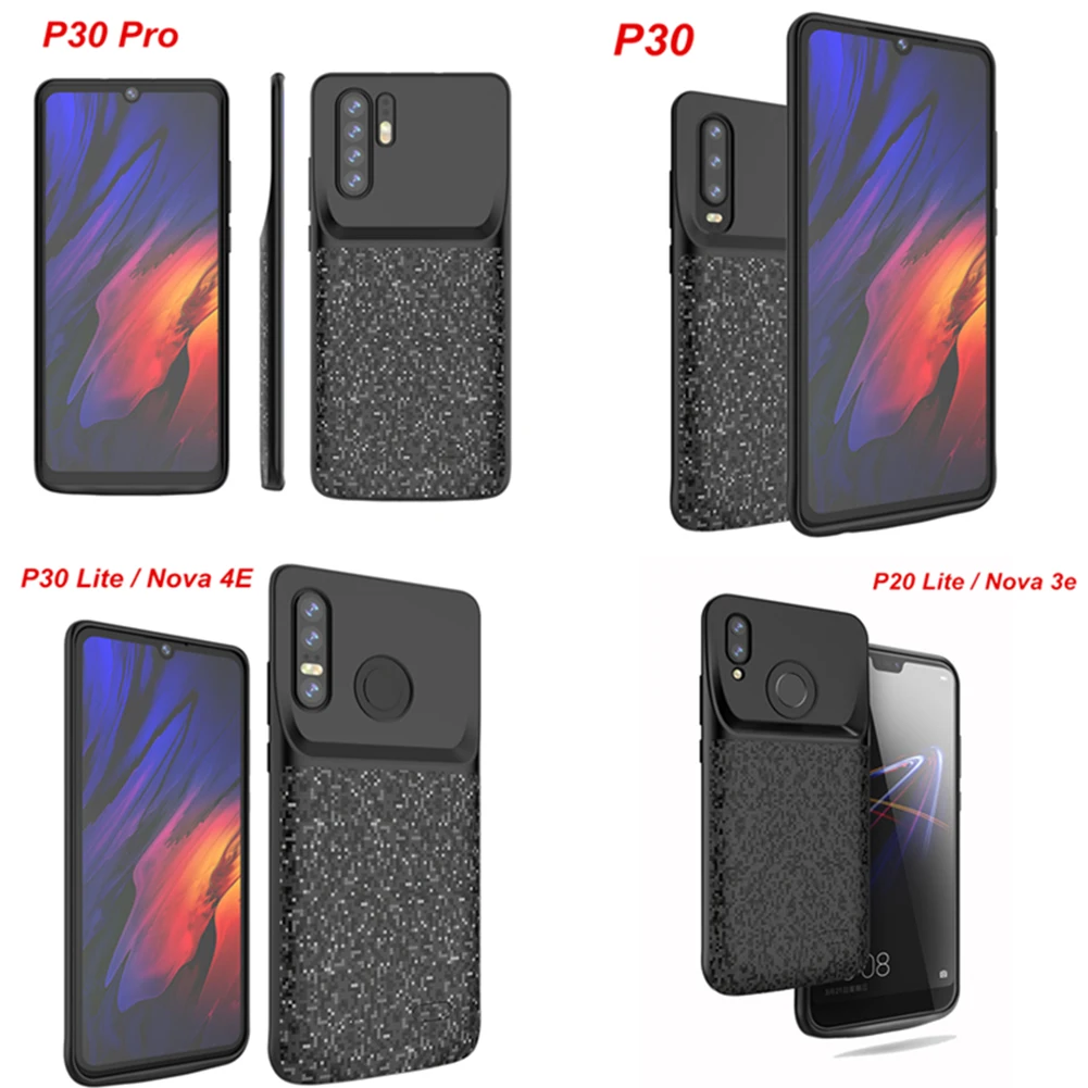 For Huawei P20 Lite Y7 2018 P30 Lite P30 Pro P30 Mate 20 Mate 20 Pro Nova 3e Nove 4e Battery Charger Case Cover Power Bank