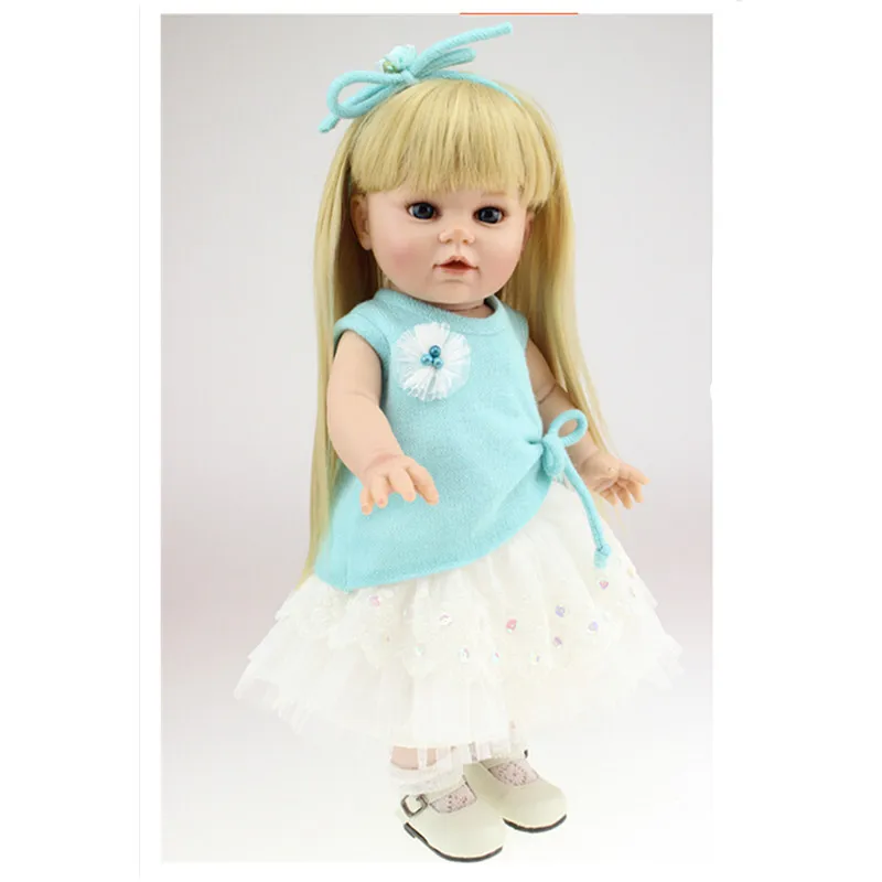

European Fashion 40 CM Silicone Girl Doll with Clothes,16 Inch Lifelike Princess Dolls Toys for Children