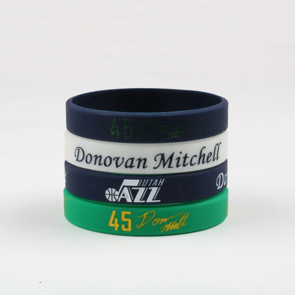 Donovan Митчелл баскетбольные силиконовые браслеты Джаз 4 цветной браслет для