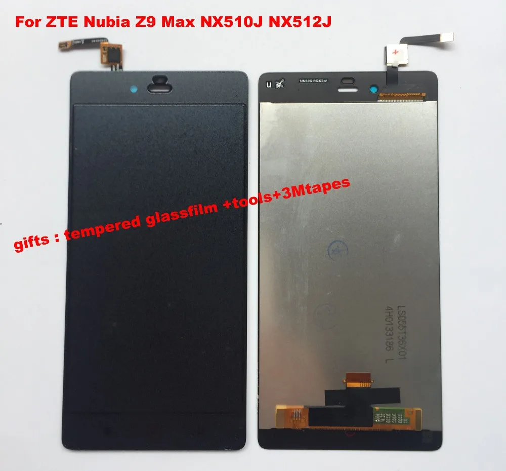 Для zte Nubia Z9 Max NX510J NX512J черный/белый полный ЖК-дисплей, сенсорная панель экран дигитайзер стекло сборка Замена