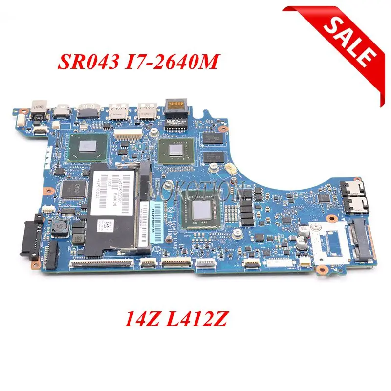 NOKOTION ноутбук материнская плата для Dell XPS 14Z L412Z PLW00 LA-7451P CF-0F2DV7 0F2DV7 F2DV7 SR043 I7-2640M