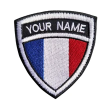 

Custom Embroidery France Name Patch, 2 pcs Personalized Military Number Tag Customized Logo ID For Multiple Clothing Bag