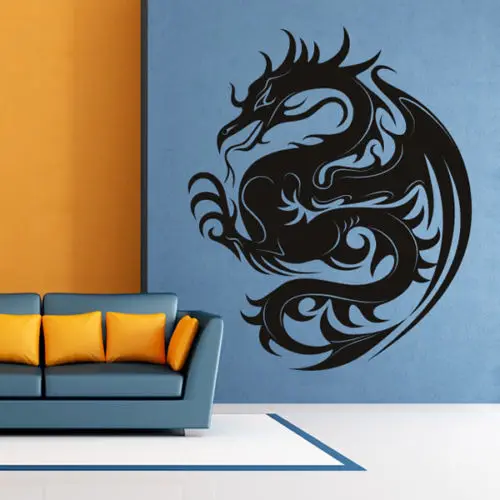 Dragon Design Wall Sticker Fantasy Wall Decal Boys Bedroom Home Decor