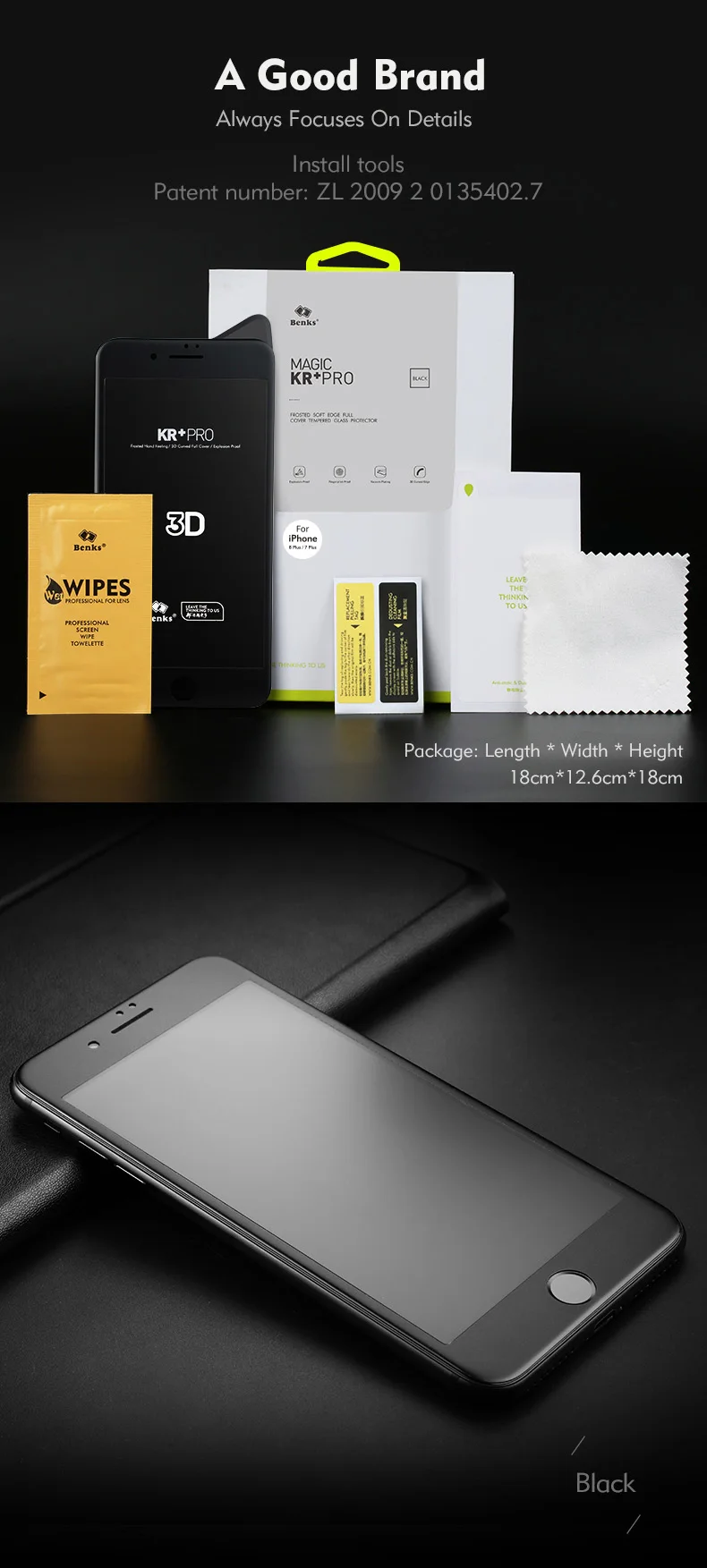 For iPhone 8 Screen Protector Tempered Glass Easy To Install For iPhone 7 Glass Scratch Proof Ultra-Thin Front full Body Film (10)