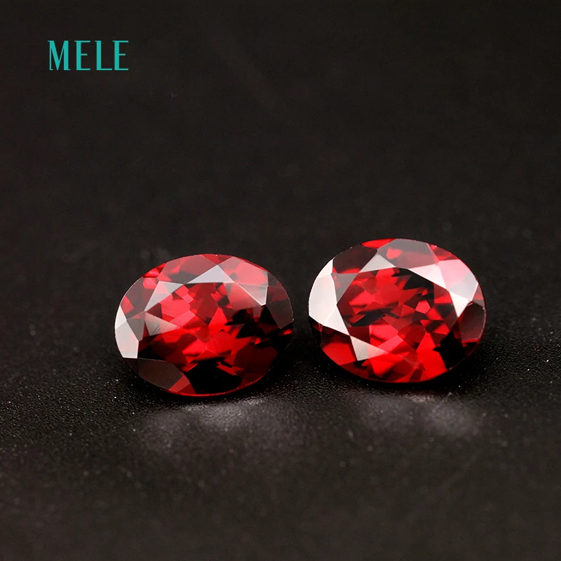 Gemstone Natural Red Garnet Oval Shape 8X10mm 10Pcs Used Jewelry Designed DIY Ring Bracelet Earring