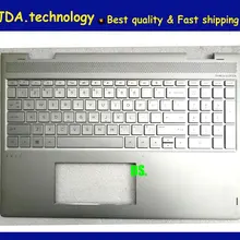 Wellendorff 95% чехол для рук для hp для Envy X360 15-BP 15M-BP Упор для рук для клавиатуры США верхняя крышка C оболочкой, серебристый