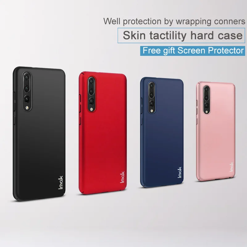 iMAK Jazz Slim SKin Tactility Hard Phone case For Huawei P20 Screen protector Film Pro |