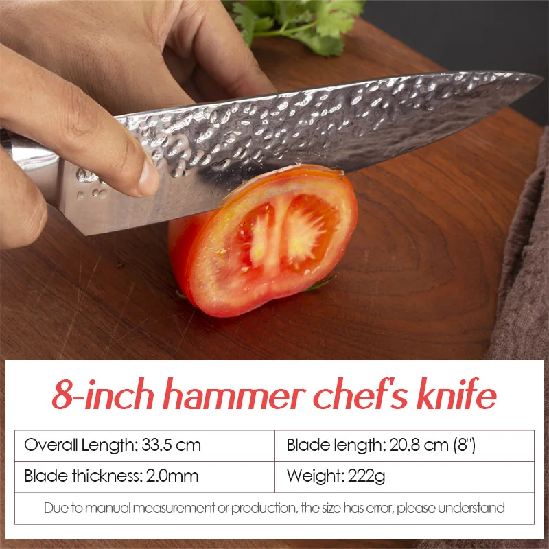 Острые кухонные ножи Santoku 7Cr17Mov шеф повара из нержавеющей стали 8 дюймов