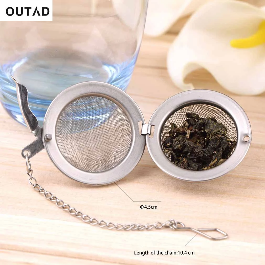 

OUTAD Stainless Steel Kettles Infuser Strainer Tea Locking Spice Egg Shaped Ball