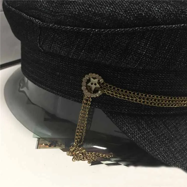 MinanSer/винтажная кепка газетчика, Женская металлическая цепочка, кадеты, женская военная Шерстяная кепка для мальчика, британская классическая женская шапка в стиле Гэтсби, плоская шляпа