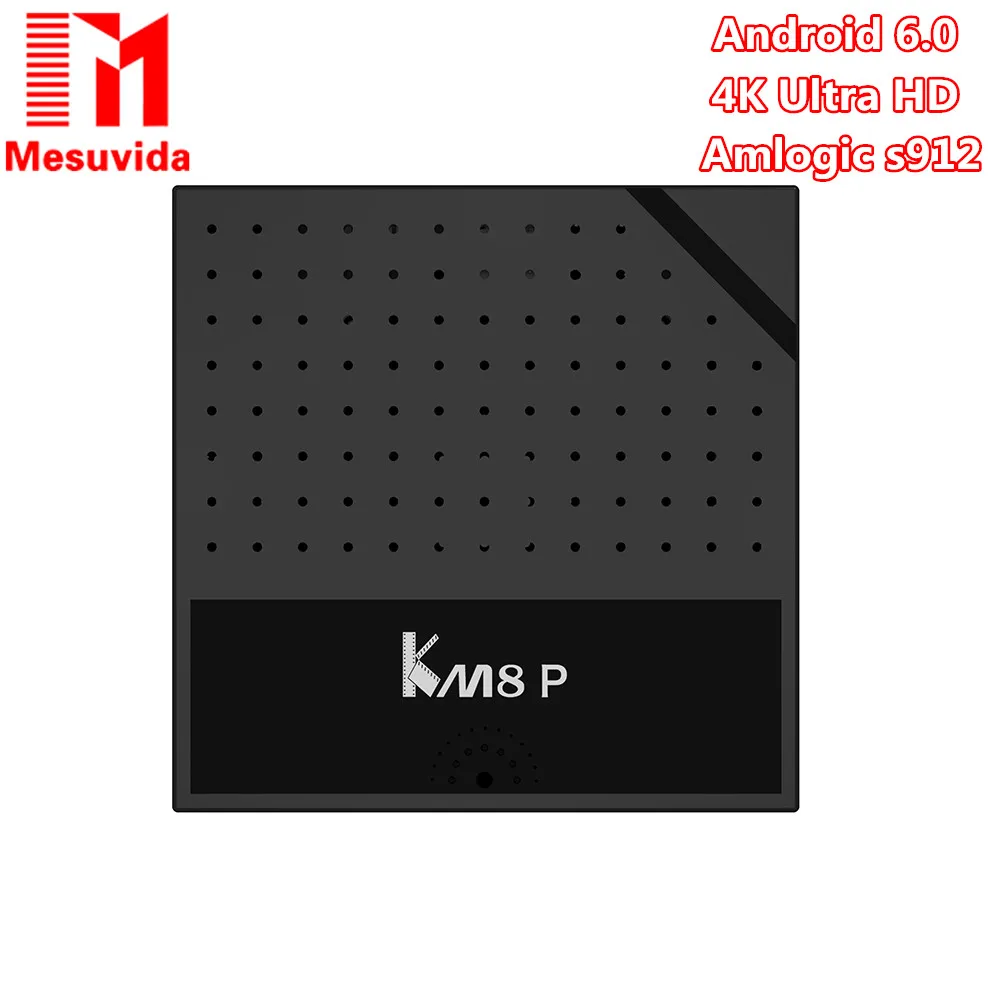 

Mecool KM8 P TV Box Android 6.0 2G RAM Amlogic S912 Octa Core 4K Smart TV Box Media Player Set-top Box PK KM8 Pro X96 X92