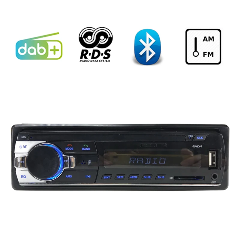barbecue Roux Discriminerend Car Radio 1 Din Bluetooth Usb Sd Card Slot Rds Autoradio Stereo Car Audio  Mp3 Fm Am Aux Dab+ Lcd Dispaly Radio Cassette Player - Car Radios -  AliExpress