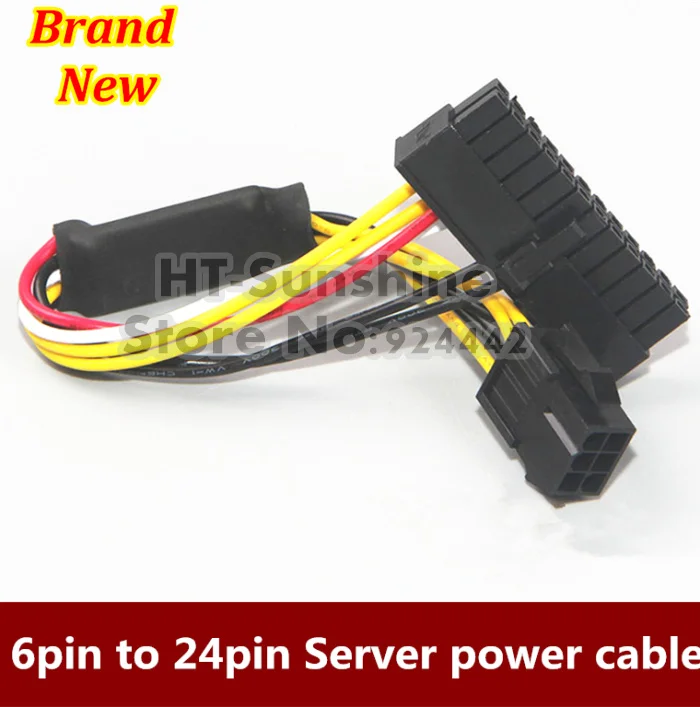 Free shipping 20PCS/LOT 6pin to 24pin Server power cable for Mills made