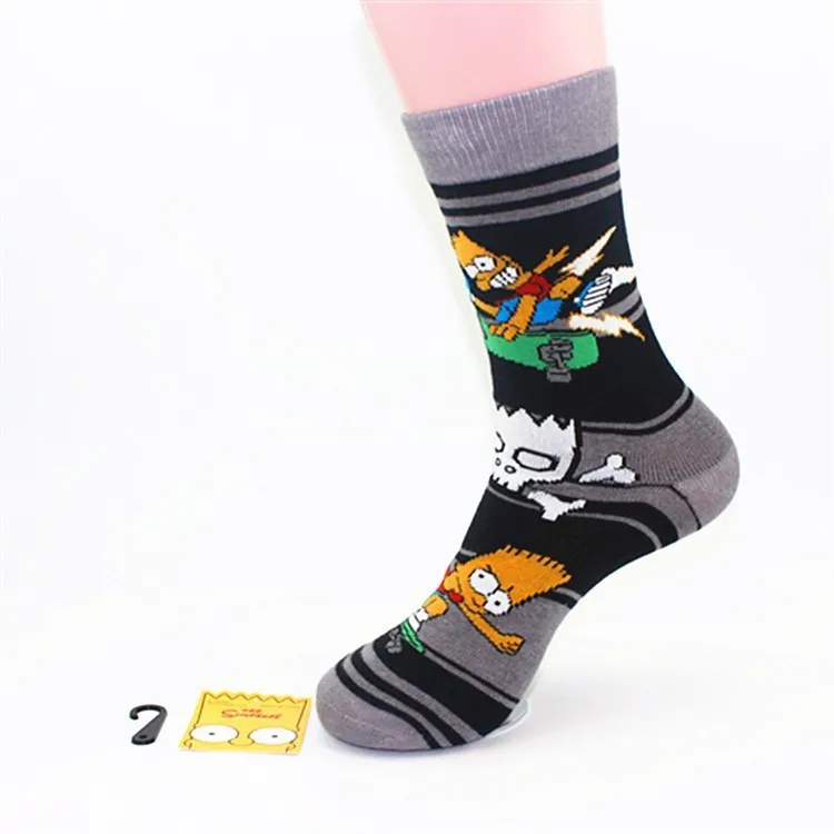 Специальное предложение супер мода хлопковые носки с мультяшными героями индивидуальность для мужчин экспорт бренд носки для девочек с