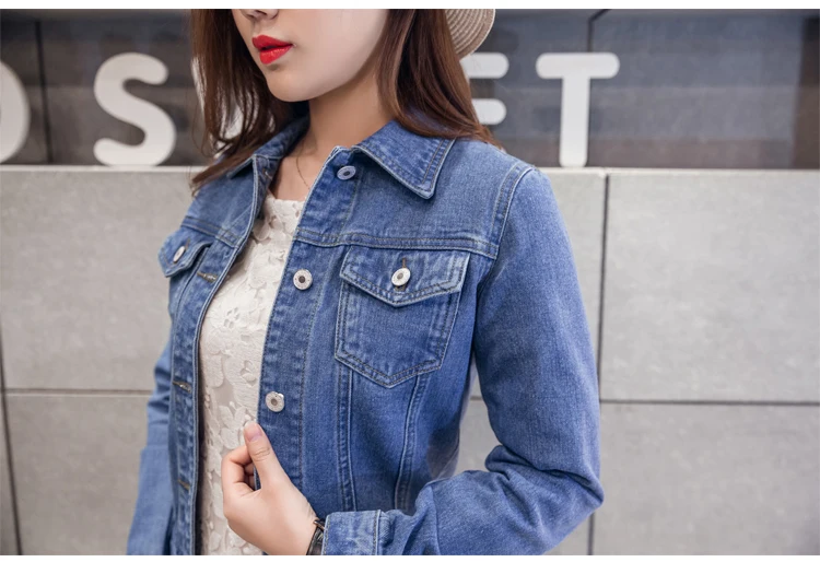 New Long Sleeve winter Slim White Black Jeans Top For Women Solid Denim Jacket Women Short Overcoat Ladies Jackets Tops 4866 50