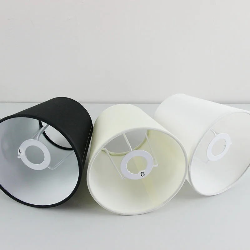 2 шт. современная мода белый, черный цвет абажур пластиковый крышки, ПВХ абажуры, E14 отверстие 3 см