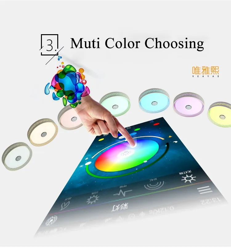 bluetooth  smart  music led ceiling lamp YH 612  (9)_A