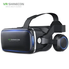 VR Shinecon 6,0 Смарт виртуальной реальности VR очки с Hi-Fi стерео объемные наушники гарнитура 3D кино игры для 4,7-" смартфон