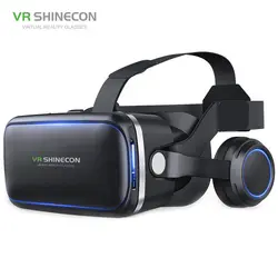 VR Shinecon 6,0 Смарт виртуальной реальности VR очки с HiFi стерео объемный наушник Гарнитура 3D фильм игры для 4,7-6 "смартфон