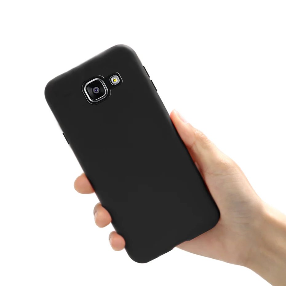 Для samsung Galaxy A5 чехол для телефона карамельного цвета силиконовый чехол-накладка на заднюю бампер для samsung A5 A 5 чехол s Funda - Цвет: Black