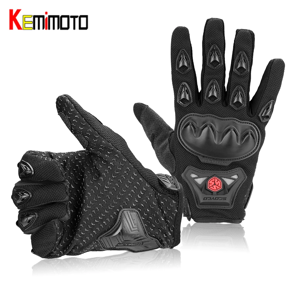 KEMiMOTO Spring Summer Luvas Motorcycle Gloves Men Women Full Finger Motocross Racing Moto Dirt Bike Protective MX Guantes