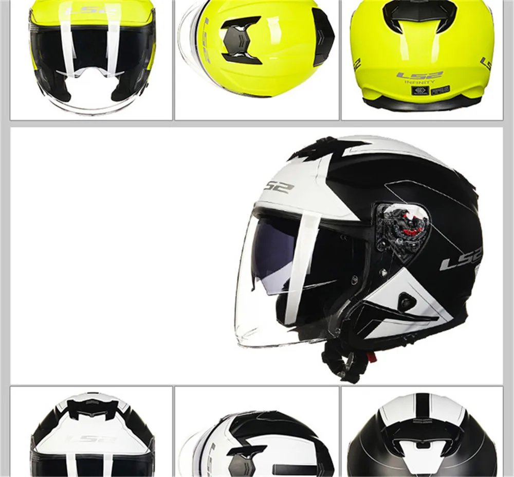 LS2 Бесконечность мотоциклетный шлем скутер с открытым лицом шлем Casco мотоциклетные шлемы двигатель руля велосипед 3/4 шлемы