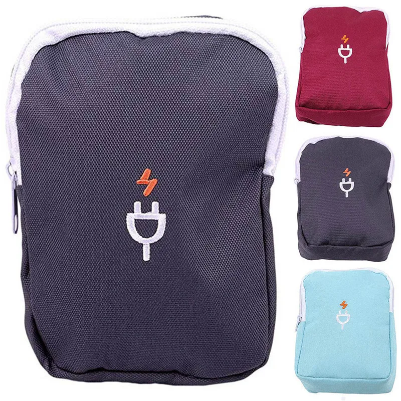 

ISHOWTIENDA 1PCS 16 x 11 x 4cm Oxford Fabric Waterproof Travel Storage Bag Electronics USB Charger Case Data Cable Organizer