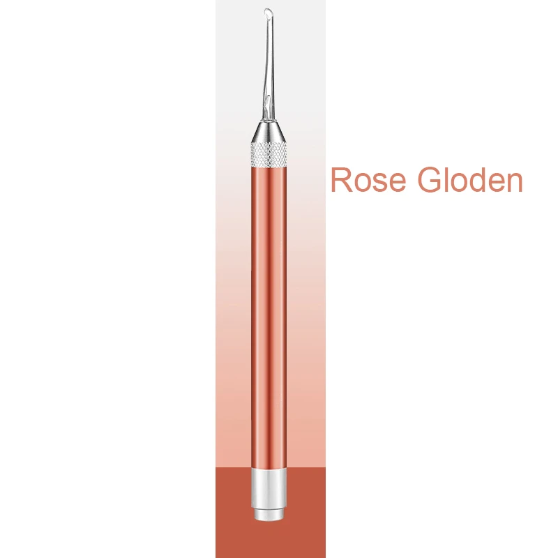 Светодиодный свет палочка для ушей уши очиститель ушной Воск Удаление инструмент фонарик ушной чистки ушной Воск Удаление светящейся Ушная кюрета Здоровье ухо - Цвет: Rose Gloden
