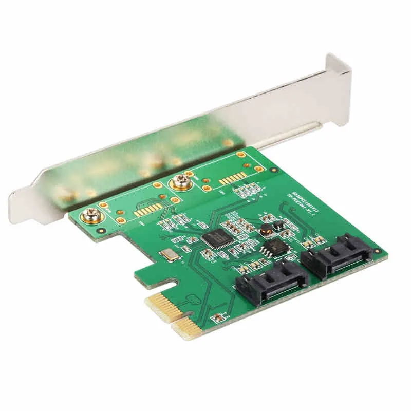 

2 Port SATA 6Gbps PCI Express Controller Card RAID 0 RAID1 + PCIe to SATA 3.0 SSD + Port Multiplier FIS