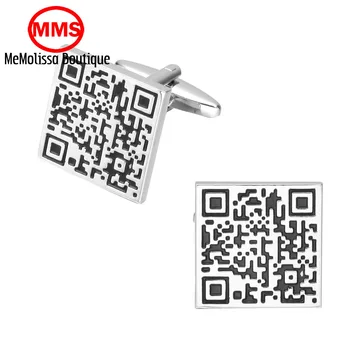 

MeMolissa High-end material crystal black qr code cufflinks wholesale cufflinks cuff nails French shirt