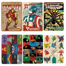 Металлическая жестяная пластина плакат Marvel Comics серия винтажный декор домашнего бара украшение стены Железный человек паук 20x30 см