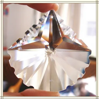 

100pc 76mm Clear creative shell shape crystal lamp chandelier parts DIY decorate wedding room hanging pendent