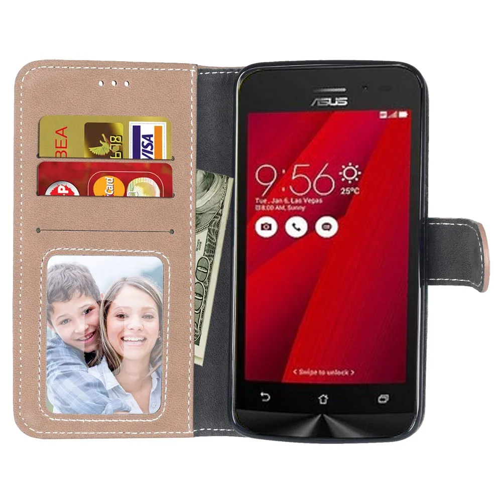 Для Asus ZB452KG чехол Магнитный закрытый кожаный бумажник книжка флип для Zenfone Go