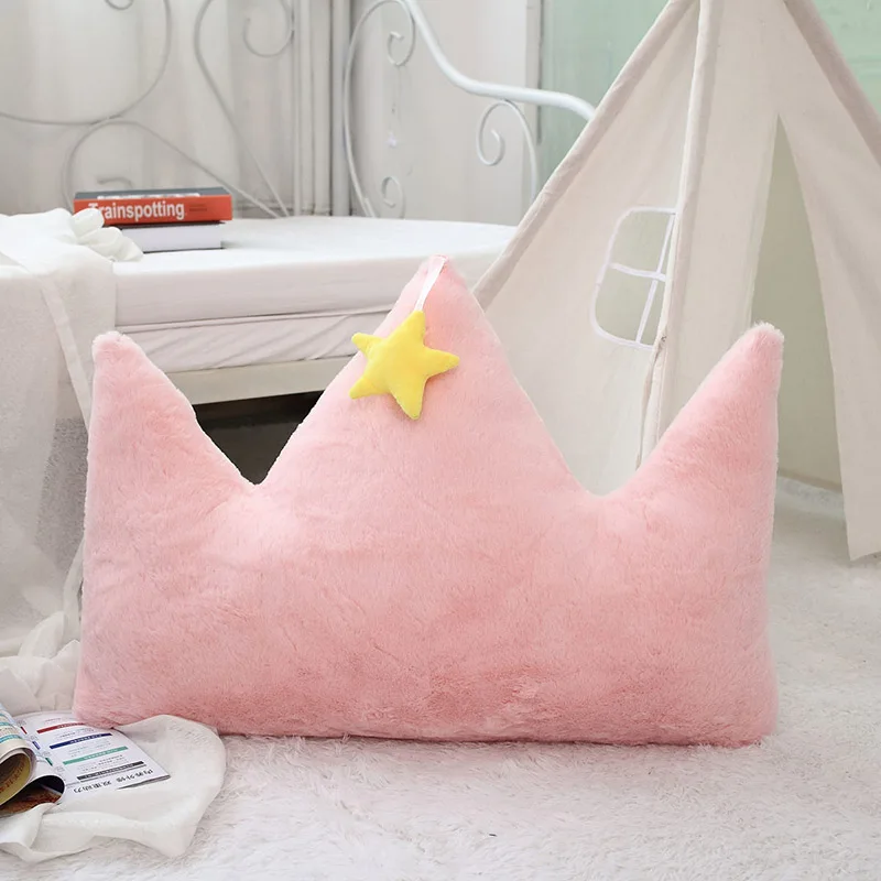 Yeawnow Луна Звезда Корона треугольник любовь девочки чтения подушки для детей подарки на день рождения девочка мальчик постельные принадлежности подушки украшения - Цвет: 40x30cm pink crown