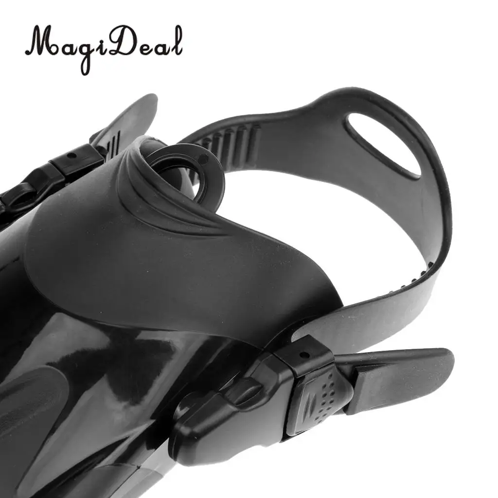 MagiDeal Swim Fins for Adult Adjustable Swimming Frog Shoes Rubber Professional Dive Team Open Diving Snorkeling Flippers Black
