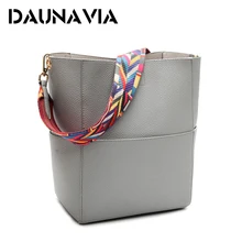 DAUNAVIA Luxury Handbags Women Bag Designer Brand Famous Shoulder Bag Female Vintage Satchel Bag Pu Leather Gray Crossbody