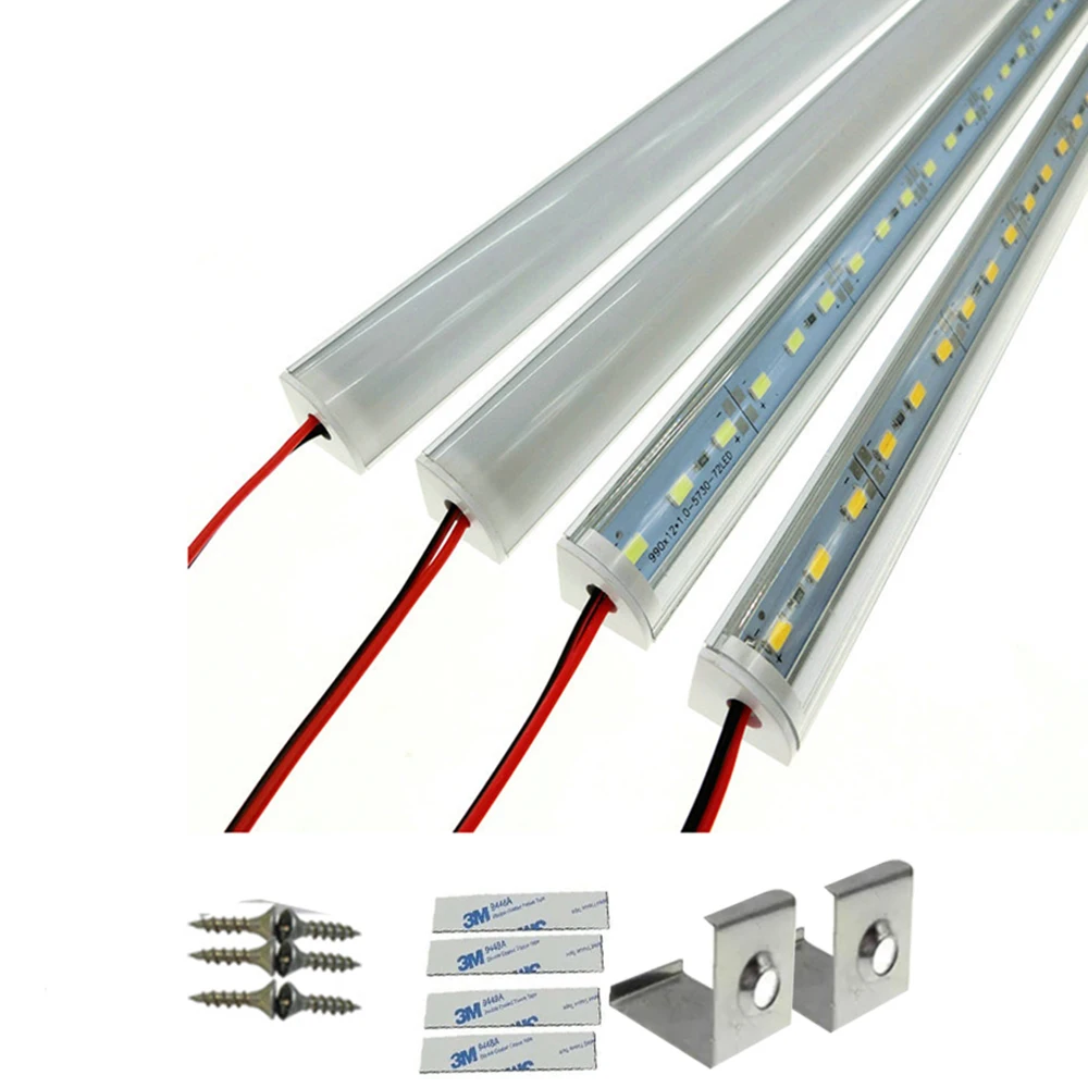 

V shell Profile 8520 LED rigid Strip 50cm 36leds led strip bar for cabinet closet kitchen with cover double chip supper bright