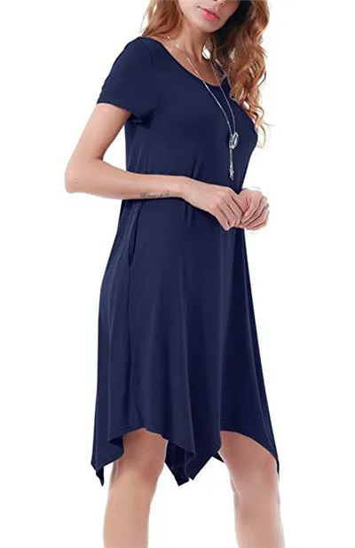 Весенне-Летнее мини-платье для женщин с коротким рукавом, необычное свободное платье, повседневное черное платье размера плюс, хлопковое платье, модная одежда 3XL