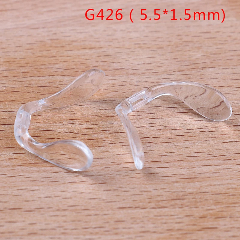 

2 Pcs Silicone U Shape Eyeglass Sunglasses Stick On Pad Eye Glasses Multi Style Anti-Slip Nose Pads